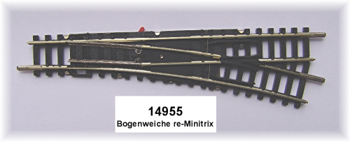 Trix N 14954 Minitrix Links-Weiche   Neuware
