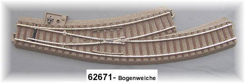 Trix 62671 HO Bogenweiche links R1, 360 mm - 1 Stück