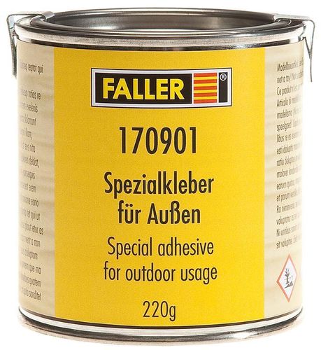 FALLER 170901 Spur G, H0, N, Naturstein, Spezialkleber für Außen, 220g