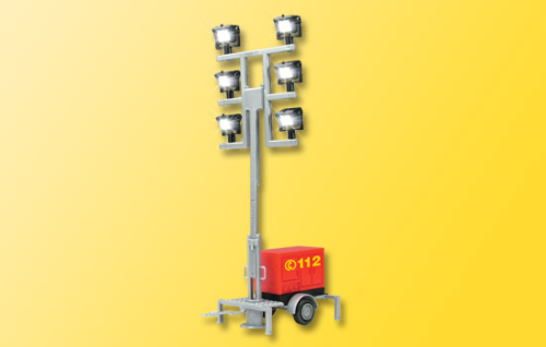 Viessmann 1344 Spur H0 Leuchtgiraffe Feuerwehr auf Anhänger mit 6 LEDs weiß ersetzt 5144