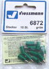 Viessmann 6872 Querlochstecker grün, 10 Stück