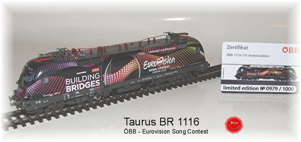 Railad 1038 AC e-Lok Taurus OBB 1116 170 Song Contest di corrente alternata versione #neu # 