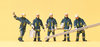 Preiser 10484 Spur H0 Figuren, Feuerwehrmänner in moderner Einsatzkleidung