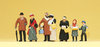 Preiser 12195 Spur H0 Figuren, Auf dem Weihnachtsmarkt, Um 1900