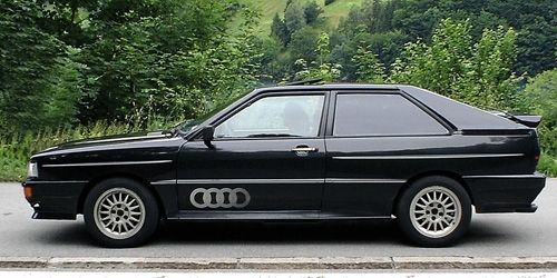 MINICHAMPS 155016121 Maßstab 1:18, Audi Quattro 1980-Schwarz metallic