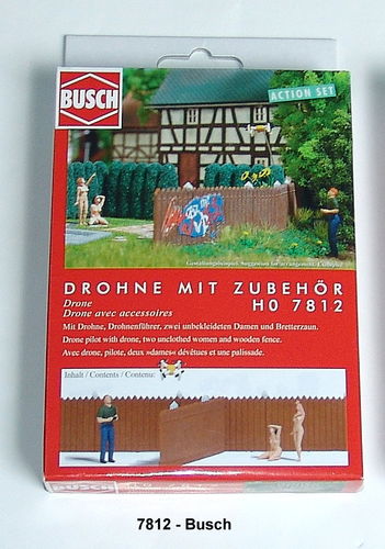 Busch HO 7812 Action-Set: Drohne/Figuren Fertigmodell