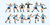 Preiser 10756 Spur H0 Figuren, Fußballmannschaft, hellblaue Trikots, dunkelblaue Hose