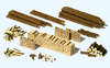 Preiser 17609 Spur H0, Stämme, Holzscheite, Holzstapel, Bausatz