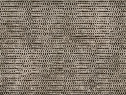 NOCH 56691 Spur H0, 3D-Kartonplatte "Biberschwanz", grau, 25x12,5 cm