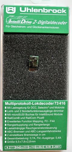 Uhlenbrock 73416 ID2 Minidecoder, 6 pol. NEM651