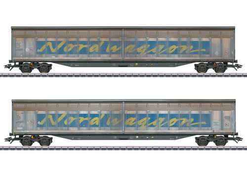 Märklin 48065 Schiebewandwagen-Set "Transwaggon" gealtert 2-teilig