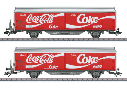 Märklin 48344 Schiebewandwagen-Set Hbils-vy der SBB "Coca-Cola 2-teilig