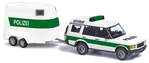 BUSCH 51936 Spur H0 Land Rover Discovery Polizei + Anhänger