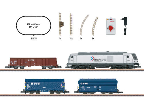 Märklin 81875 Spur Z Startpackung"moderner Güterverkehr"mit Diesellok BR 285