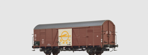 Brawa 50478 Spur H0 Gedeckter Güterwagen Glt23 „Opel” der DB, Epoche III