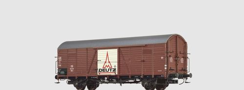 Brawa 50487 H0 Gedeckter Güterwagen Glt23 „Deutz Traktoren” der DB, Epoche III