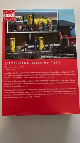 Busch HO 1413 Bausatz Zubehör "Diesel-Tankstelle"