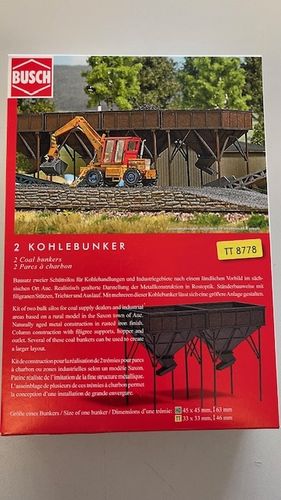 Busch Spur TT 8778 Bausatz  "2 Kohlebunker"