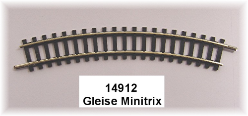 Trix Minitrix 14912 Gleis gebogen Radius 1 -30° #NEU- 1 Stück -