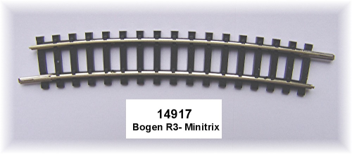 TRIX Minitrix 14917 Gleis gebogen R3 15° - Neu !! - 1 Stück