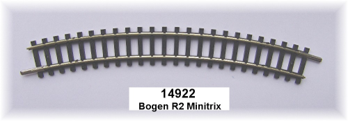 Trix Minitrix 14922 Gleis gebogen Radius 2 -30° 1 Stück - Neu !!