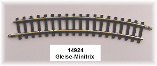 Trix Minitrix 14924 Gleis gebogen R2 -24°  - 1 Stück