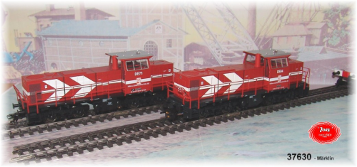 Märklin 37630 2 x Diesellokomotive Typ DE 1002 in Doppeltraktion