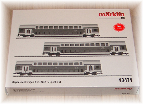 Märklin 43474 Doppelstockwage 3-teilign-Set "ALEX"