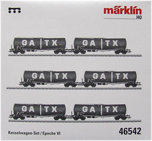 Märklin 46542 Set mit 6 Kesselwagen der GATX Rail Germany GmbH