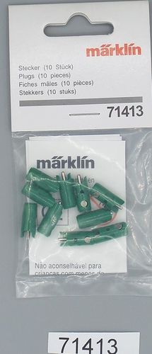 Märklin 71413 Stecker grün - Packung mit 10 Stück