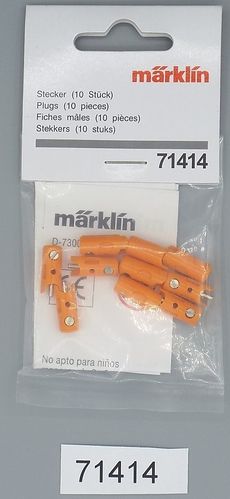 Märklin 71414 Stecker orange Packung mit 10 Stück