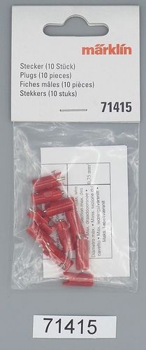 Märklin 71415 Stecker rot Packung mit 10 Stück