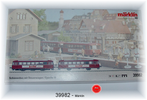 Märklin 39982 Schienenbus mit Steuerwagen. BR VT 98 + VS 98 EBOE