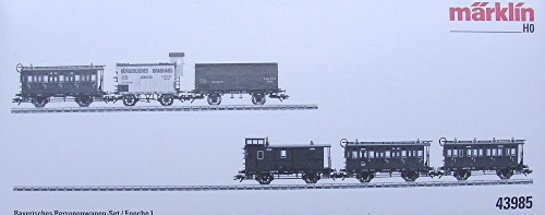 Märklin 43985 Personenwagen-Set mit Güterbeförderung der (K.Bay.Sts.B.)