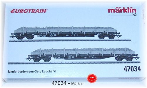 Märklin 47034 Niederbordwagen-Set Bauart Res der Firma On Rail GmbH 2-teilig