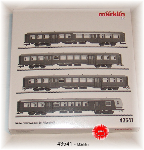 Märklin 43541 Nahverkehrswagen-Set, 4-teilig, SNCB/NMBS