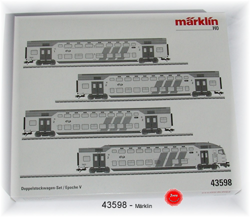 Märklin 43598 Doppelstockwagen-Set der NS 4-teilig