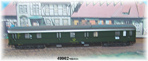 Märklin 49962 Ein Postwagen der DB mit Soundgeräusche, Schürzenwagen-Bauart