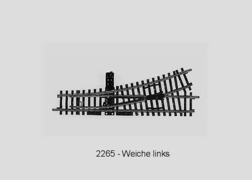 MÄRKLIN 2265 K-Gleis Handweiche links r424,6 mm #NEU# 1 Stück#