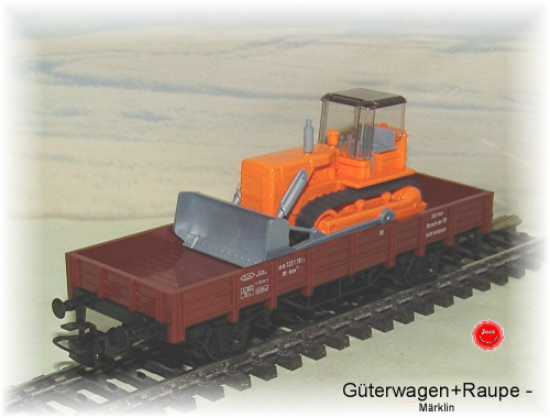 Sondermodell- Güterwagen + 1xRaupe