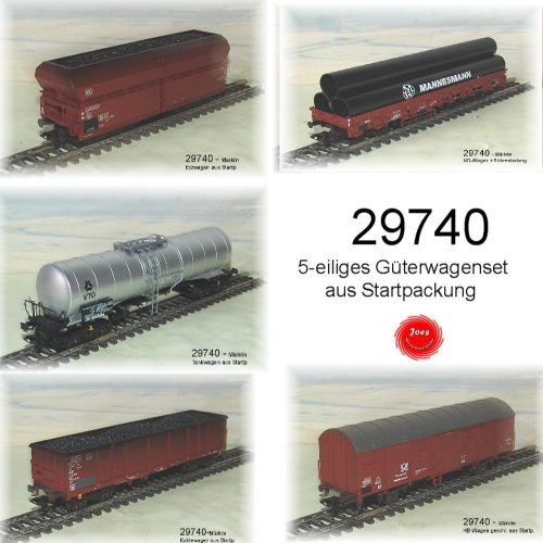 Märklin 29740- Güterw.Set aus Startpackung 5-teilig