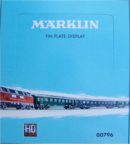 Märklin 00796 Display mit 12 "Tin Plate"-Personenwagen
