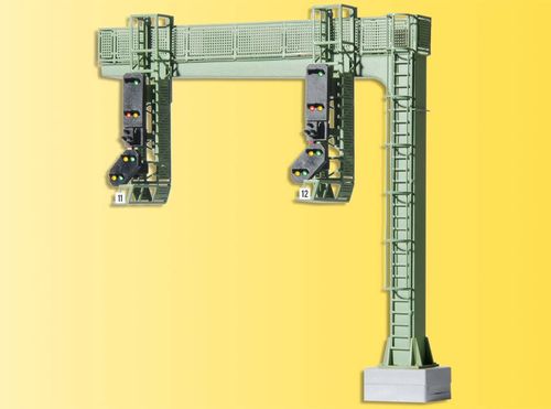 Viessmann 4750 Spur H0 Signalbrücke mit 2 Einfahrsignalen und Multiplex-Technologie