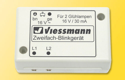 Viessmann 5037 Spur N Zweifach-Blinkgerät mit 2 blauen Glühlampen