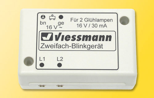 Viessmann 5038 Spur N Zweifach-Blinkgerät mit 2 gelben Glühlampen