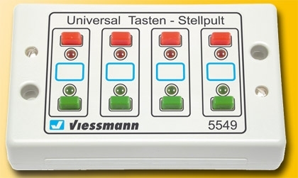 Viessmann 5549 Universal-Tasten-Stellpult, rückmeldefähig, 2-begriffig