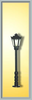 Viessmann 6071 H0 Parklaterne, schwarz, mit klarem Schirm LED warmweiss