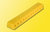 Viessmann 6842 Verteilerleiste gelb mit Schrauben, 2 Stück