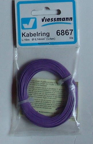 Viessmann 6867 Kabelring 0,14 mm², lila, 10m