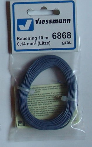 Viessmann 6868 Kabelring 0,14 mm², grau, 10m